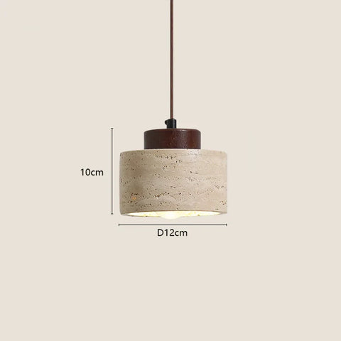 Wabi-Sabi Natural Stone Pendant Light – Japanese Modern Designer Hanging Lamp