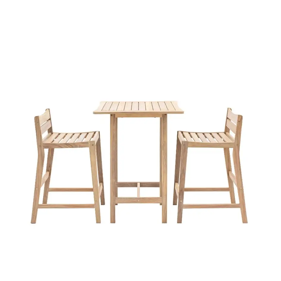 Java High Bar Stool & Table Set - outdoor table and chairs