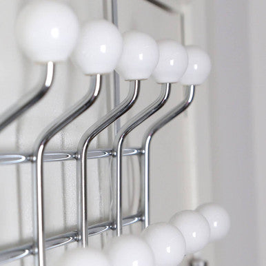 Jaxen Over Door Hanger with 10 Ceramic Ball Hooks