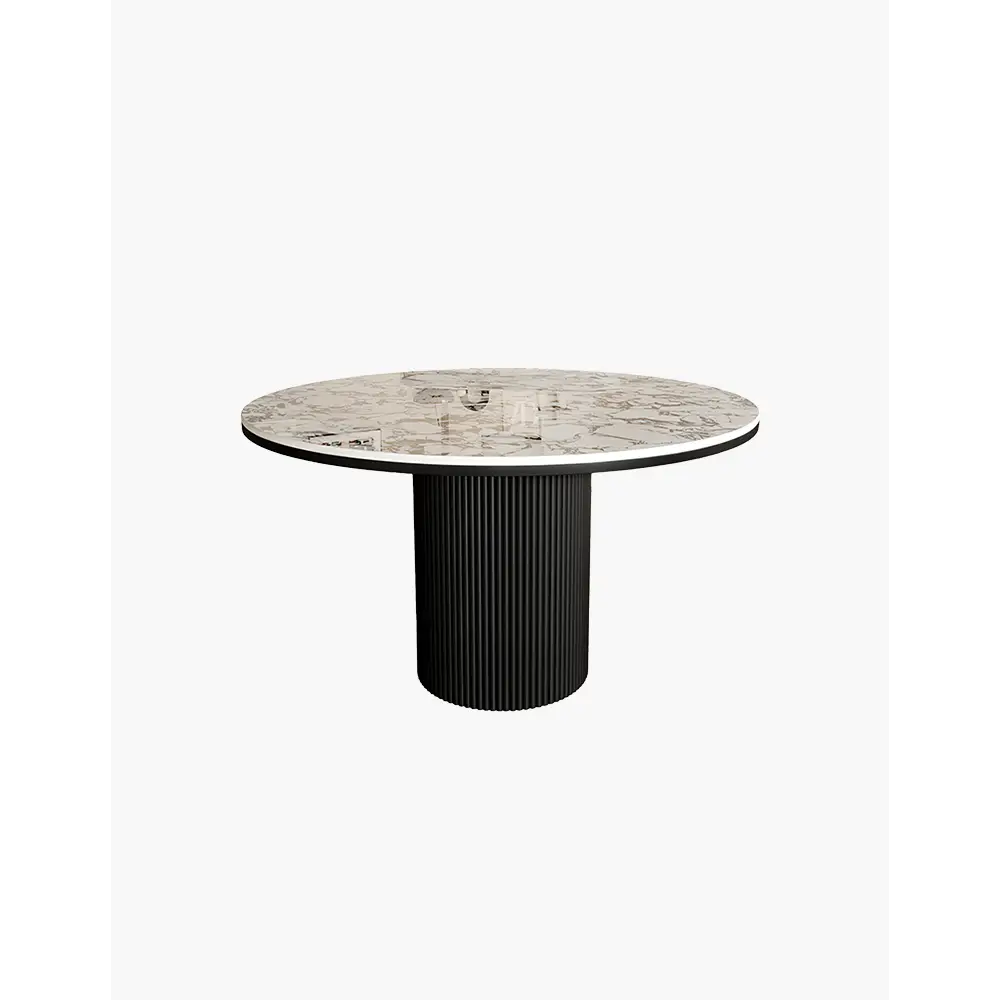 Jean Round Dining Table White & Black