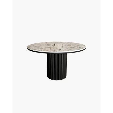 Jean Round Dining Table White & Black