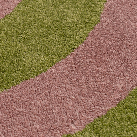 Joli Wave Green & Pink Rug