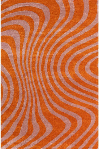 Joli Striped Orange & Pink Rug