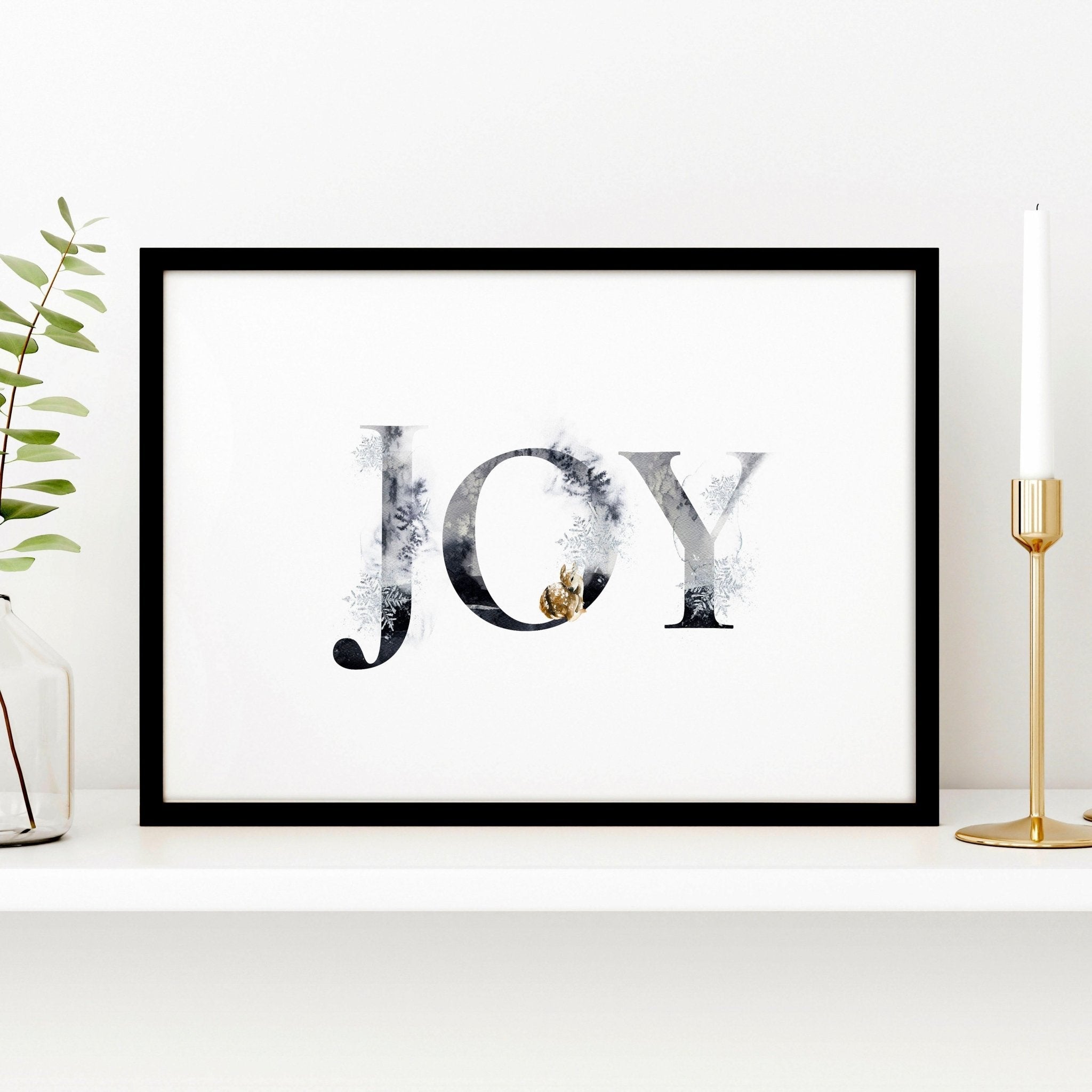 Xmas decor for door wall art print