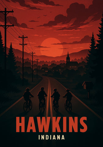 Hawkins : The Ride Home - Stranger Things Poster
