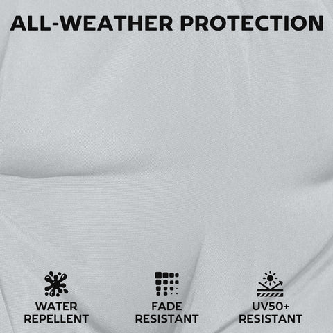 Outsunny Set of 6 Outdoor Seat Cushions with Machine Washable Cover, Water Repellent Seat Cushions Light Grey