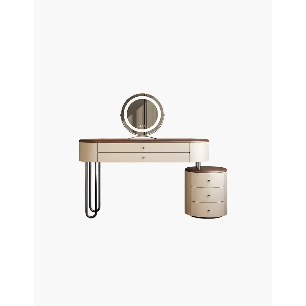 Juana Dressing Tables With Mirror Solid Wood Cream