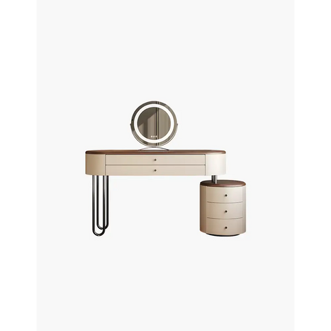 Juana Dressing Tables With Mirror Solid Wood Cream