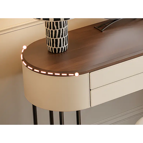 Juana Dressing Tables With Mirror Solid Wood Cream