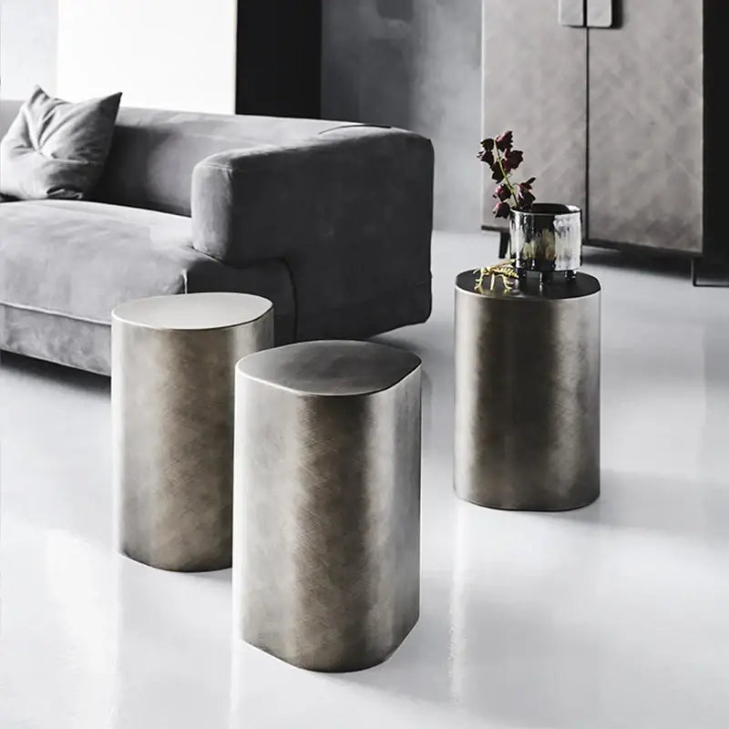 Junko Side Table - Grey Circular - Side Table