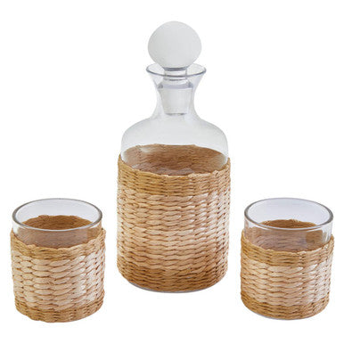 Juno Three Piece Glass And Decanter Set