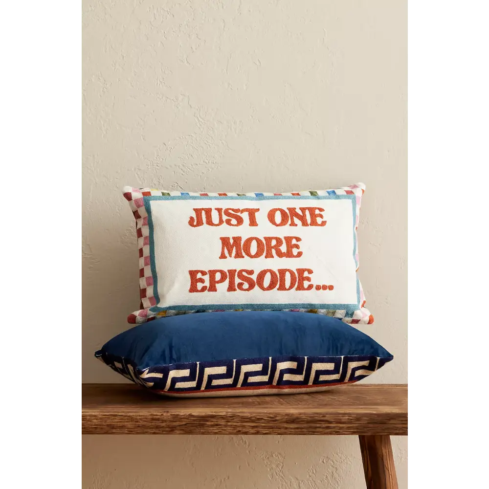 Just One More Episode Needlepoint Cushion - Cushion