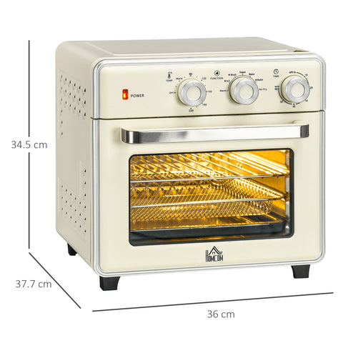 HOMCOM 20L 90-230\'e2\'84\'83 Mini Electric Oven - Cream
