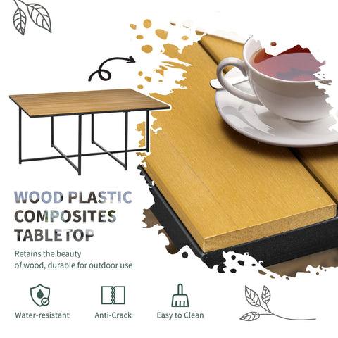Outsunny 10 Seater Rattan Cube Garden Furniture Set, Rattan Dining Set with Cushions, Outdoor Dining Table and Chairs with 6 Armchairs, 4 Stools, Rectangular Wood Grain Plastic Top Table, Black
