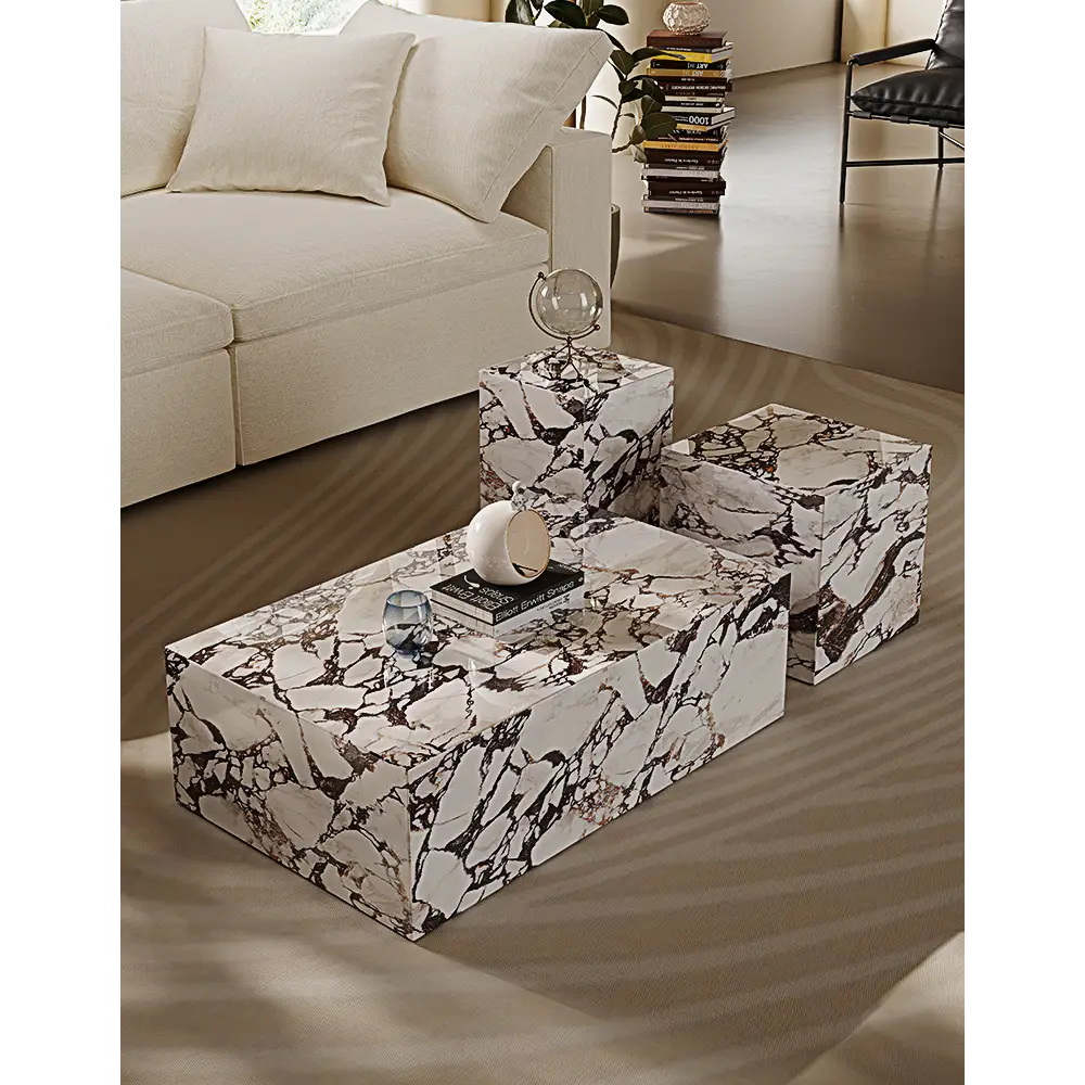 Kabelo Coffee Table Set Sintered Stone/Marble