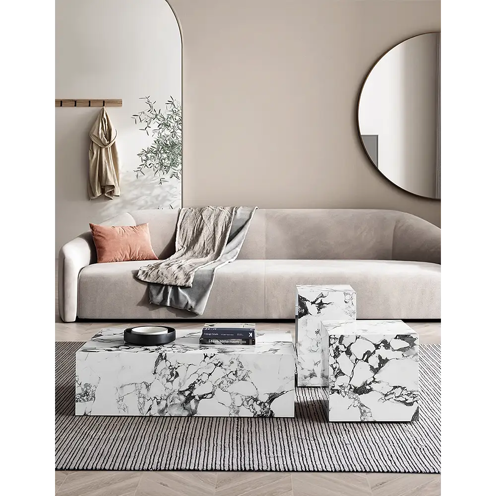 Kabelo Coffee Table Set Sintered Stone/Marble