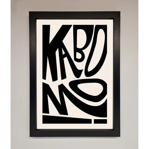 Kaboom Framed Print - A3 (29.7 x 42 cm) / Black - Framed Print