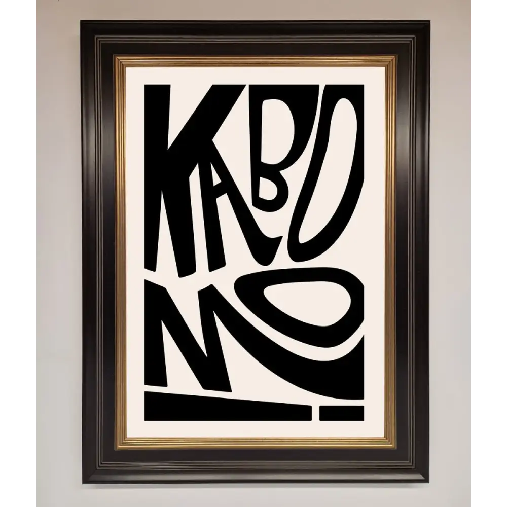 Kaboom Framed Print - A3 (29.7 x 42 cm) / Black Gold - Framed Print