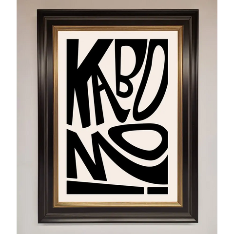 Kaboom Framed Print - A3 (29.7 x 42 cm) / Black Gold - Framed Print