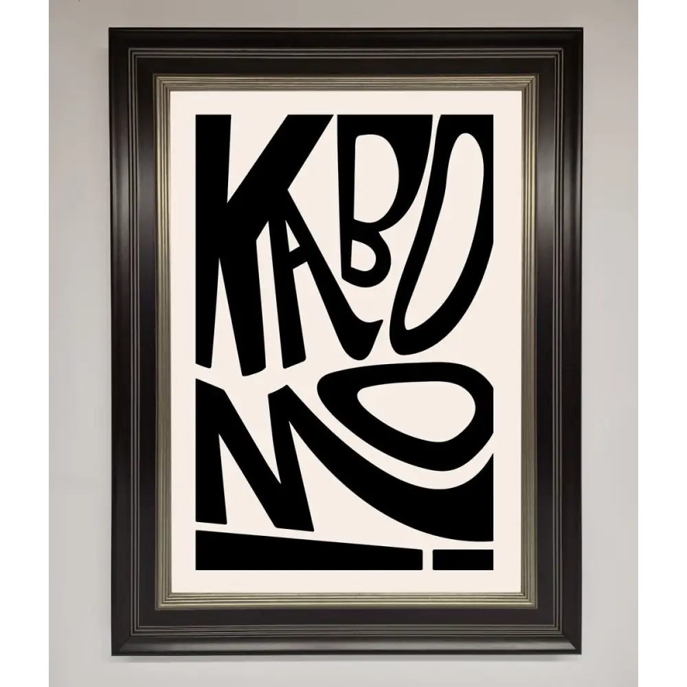 Kaboom Framed Print - A3 (29.7 x 42 cm) / Black Silver - Framed Print