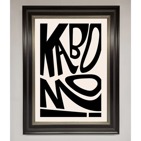 Kaboom Framed Print - A3 (29.7 x 42 cm) / Black Silver - Framed Print
