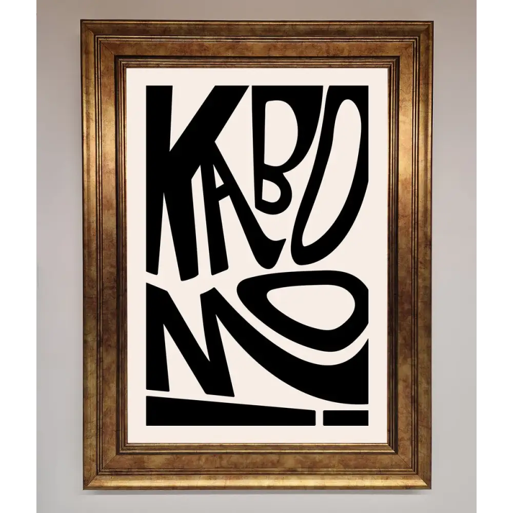 Kaboom Framed Print - A3 (29.7 x 42 cm) / Bronze - Framed Print