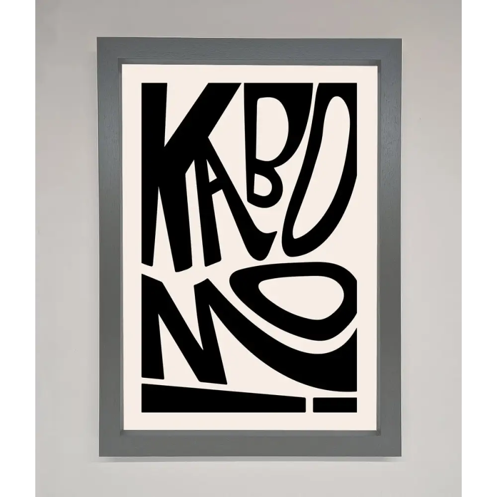 Kaboom Framed Print - A3 (29.7 x 42 cm) / Dark Grey - Framed Print