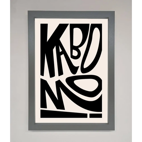 Kaboom Framed Print - A3 (29.7 x 42 cm) / Dark Grey - Framed Print