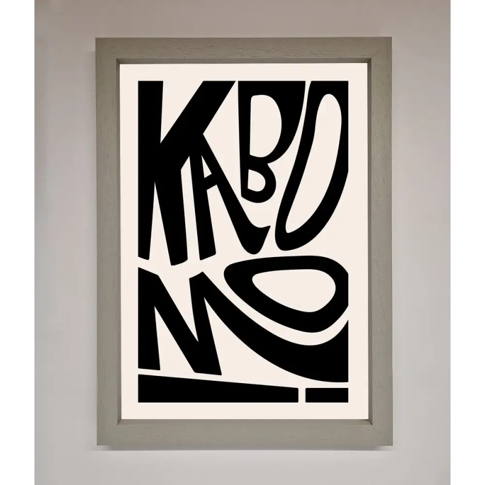 Kaboom Framed Print - A3 (29.7 x 42 cm) / Grey - Framed Print