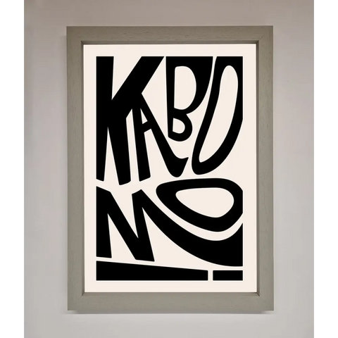Kaboom Framed Print - A3 (29.7 x 42 cm) / Grey - Framed Print