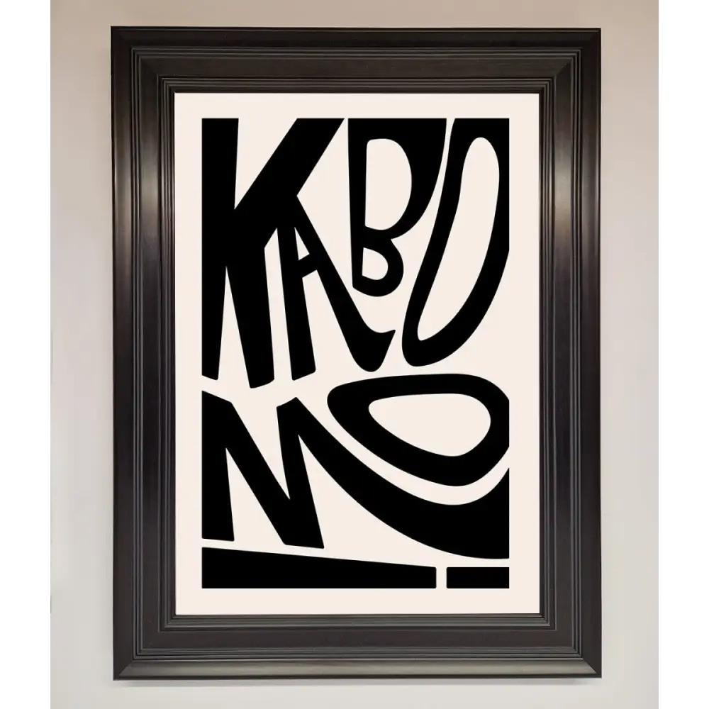 Kaboom Framed Print - A3 (29.7 x 42 cm) / Matt Black - Framed Print