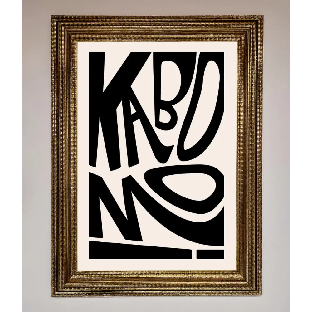 Kaboom Framed Print - A3 (29.7 x 42 cm) / Ornate Gold - Framed Print