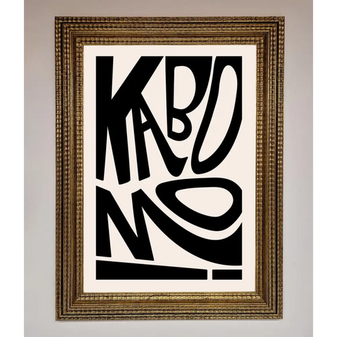 Kaboom Framed Print - A3 (29.7 x 42 cm) / Ornate Gold - Framed Print
