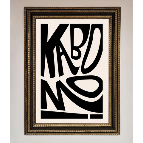 Kaboom Framed Print - A3 (29.7 x 42 cm) / Ornate Gold Black - Framed Print