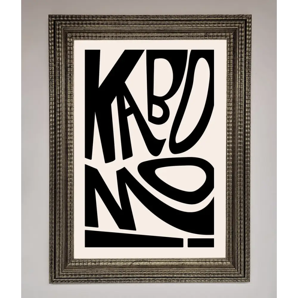 Kaboom Framed Print - A3 (29.7 x 42 cm) / Ornate Silver - Framed Print