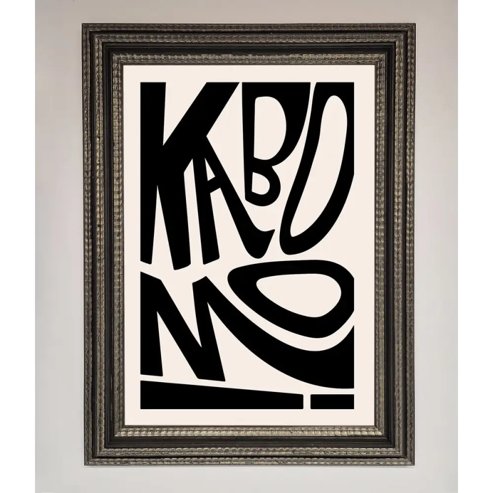 Kaboom Framed Print - A3 (29.7 x 42 cm) / Ornate Silver Black - Framed Print