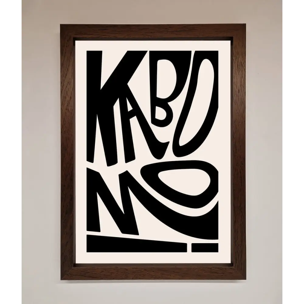 Kaboom Framed Print - A3 (29.7 x 42 cm) / Walnut - Framed Print