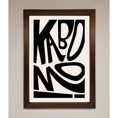 Kaboom Framed Print - A3 (29.7 x 42 cm) / Walnut - Framed Print