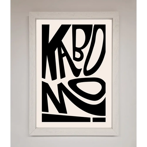 Kaboom Framed Print - A3 (29.7 x 42 cm) / White - Framed Print