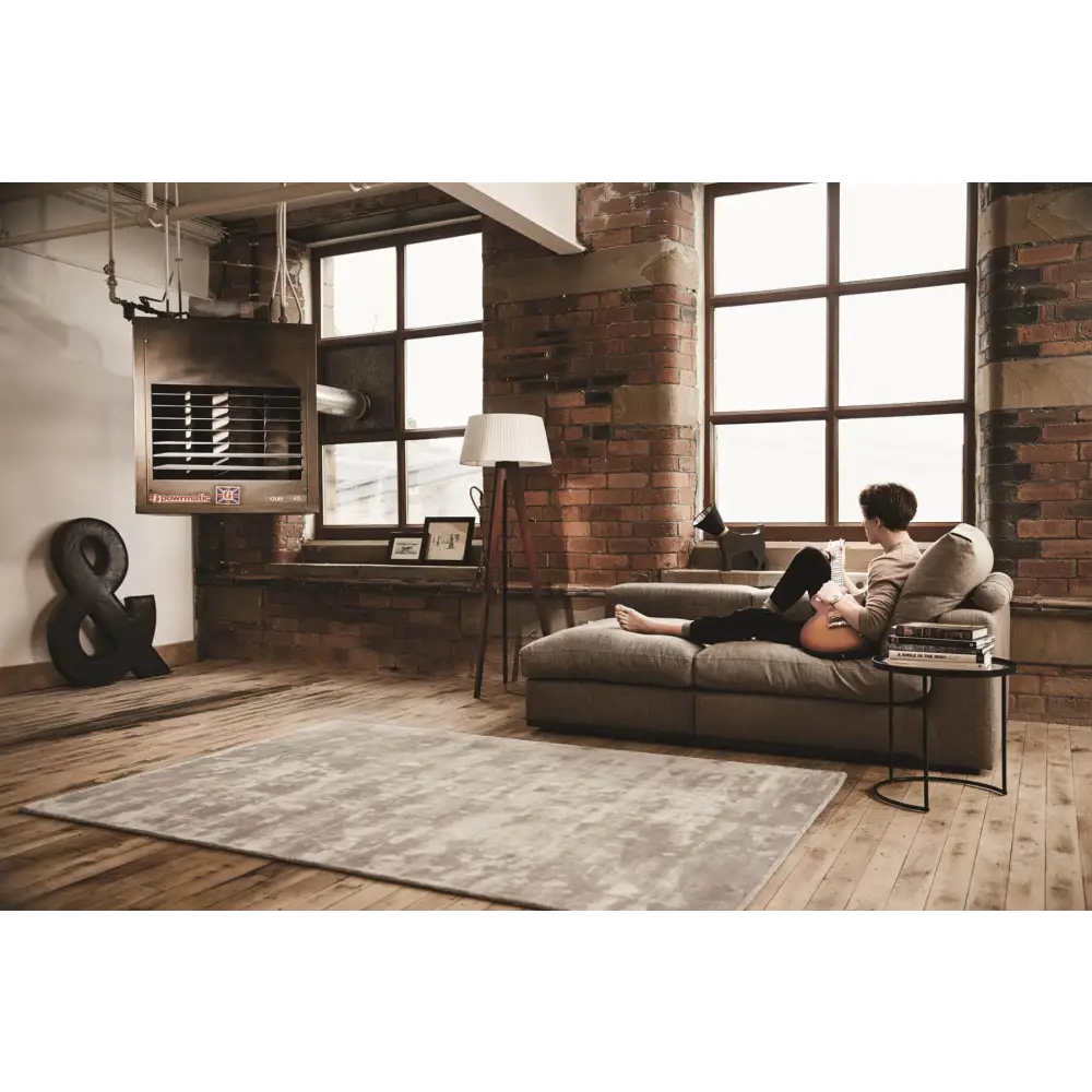 Karma Grey Solid Luxury Viscose Rug - Rugs