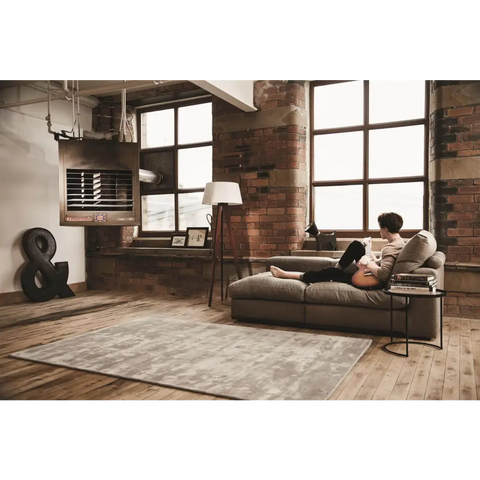 Karma Grey Solid Luxury Viscose Rug - Rugs