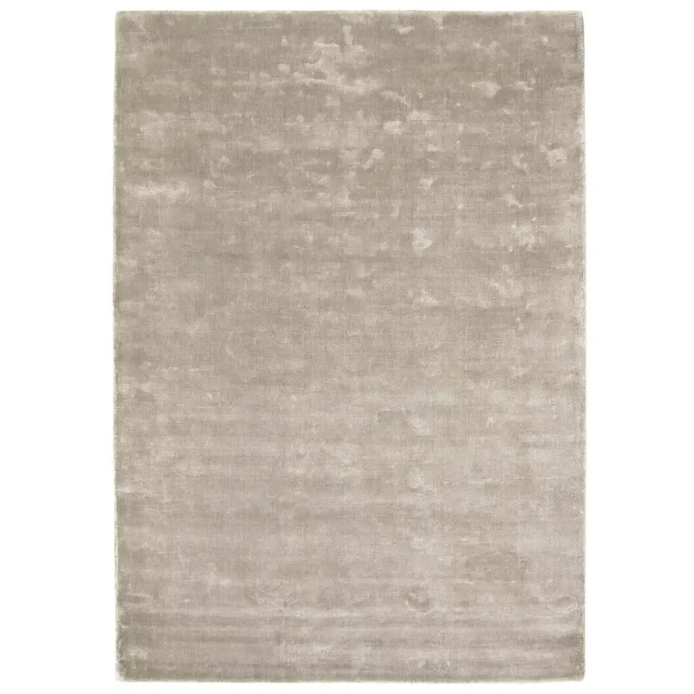 Karma Grey Solid Luxury Viscose Rug - Rugs