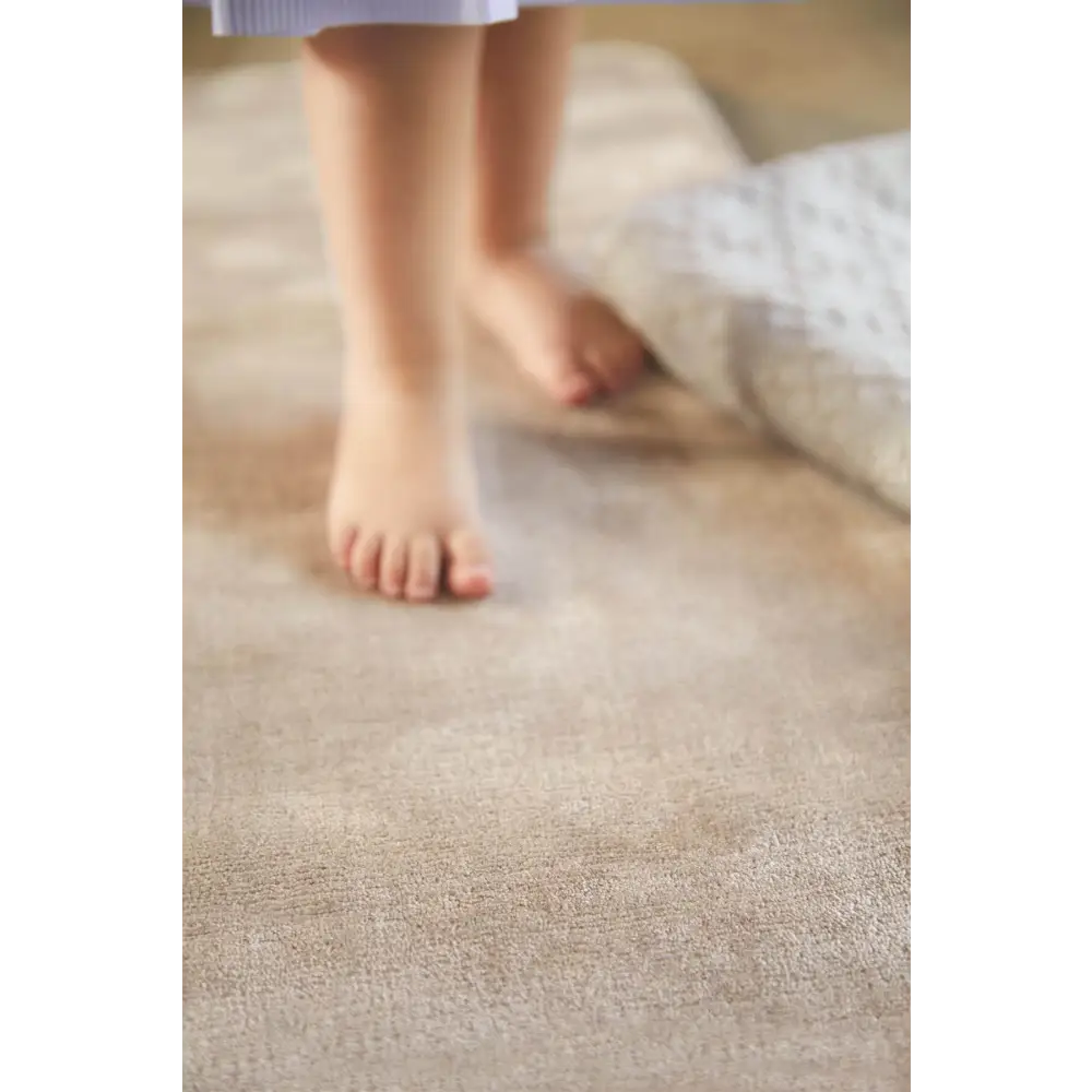 Karma Mink Solid Luxury Viscose Rug - Rugs