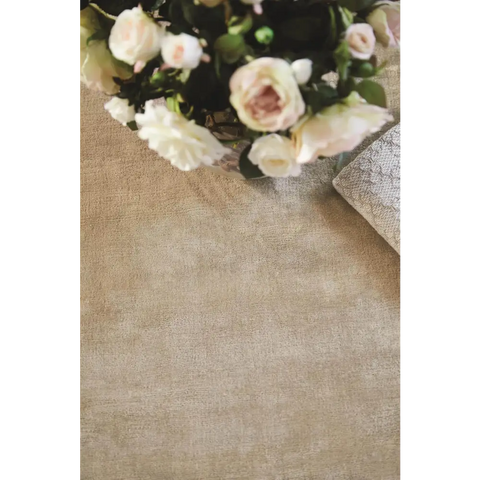 Karma Mink Solid Luxury Viscose Rug - Rugs