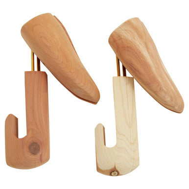 Kata d sparrow cedar wood shoe shapers are light brown wooden shoe shapers with a smooth natural finish and j-shaped base