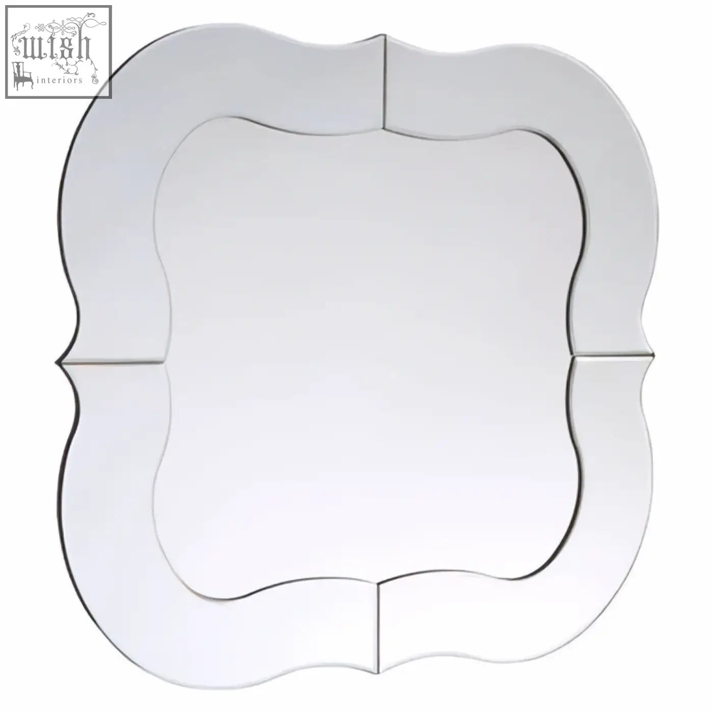 Katelyn silver rounded wall mirror with silver ornate quatrefoil frame design perfect for stylish decor