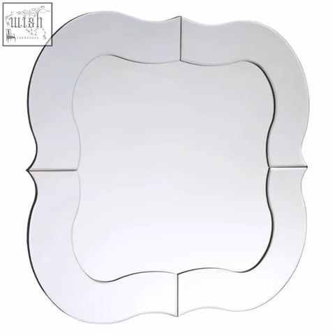 Katelyn silver rounded wall mirror with silver ornate quatrefoil frame design perfect for stylish decor