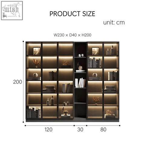 Modern black kauffman wine storage cabinet with glass doors and integrated led lighting for stylish wine storage