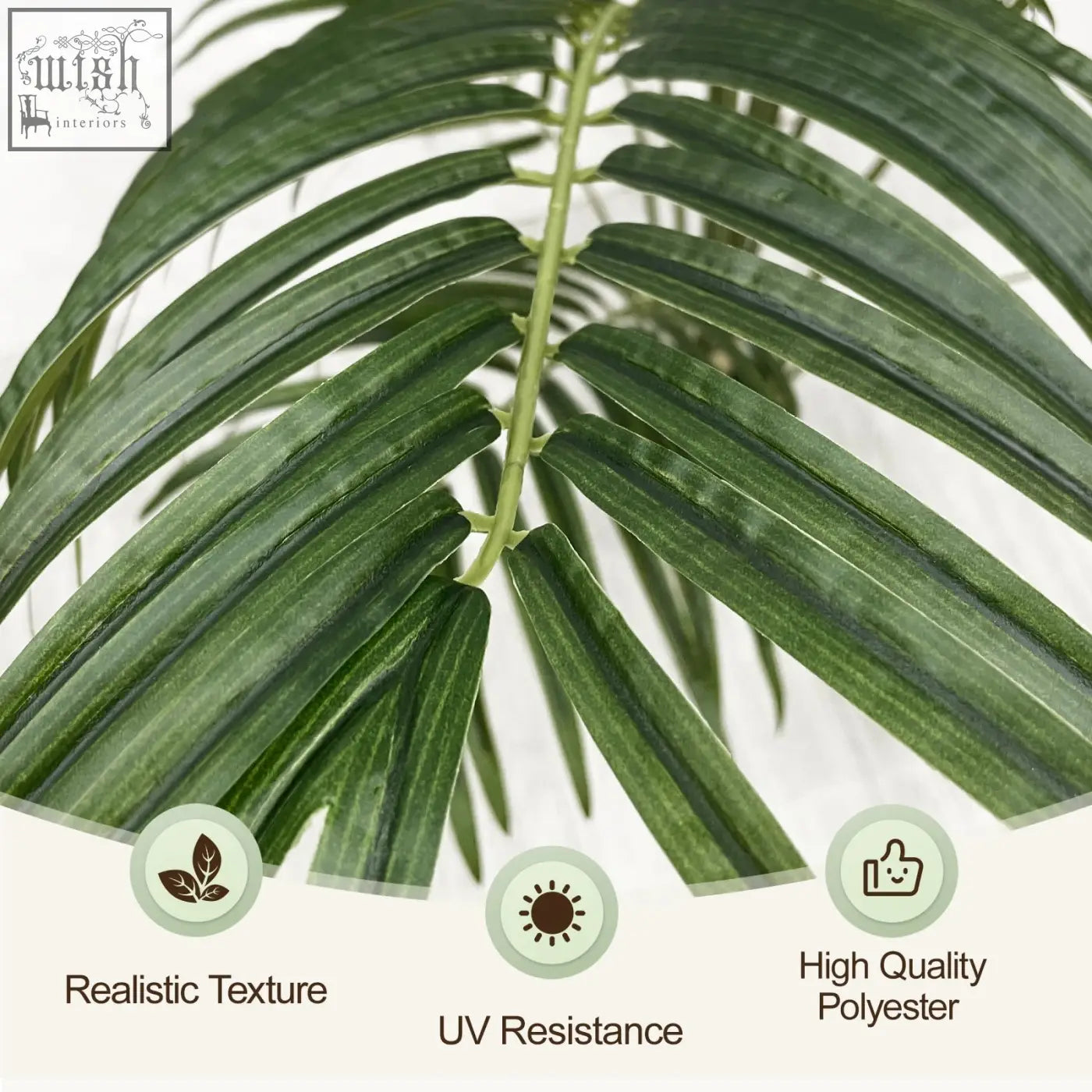 Keeplush 170cm artificial palm tree with lush green uv-resistant polyester leaves and realistic bark design for indoor use