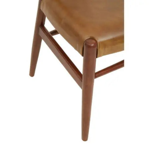 Kendari Cow Camel Leather Chair - Arm Chair